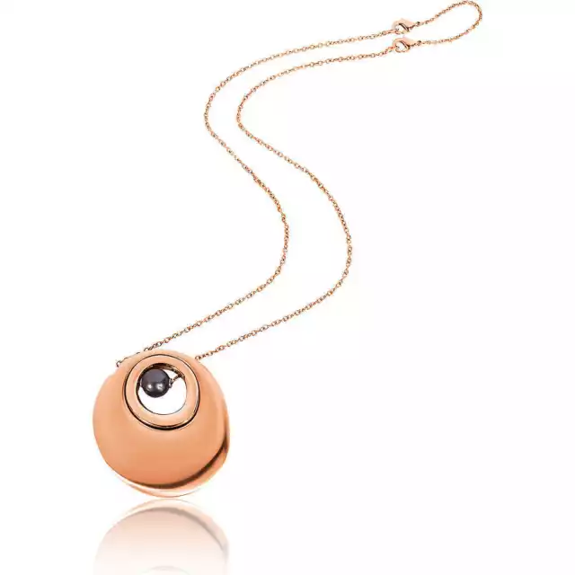 Collana Breil Duplicity Donna Oro Rosa Perla Grigia  Tj0845