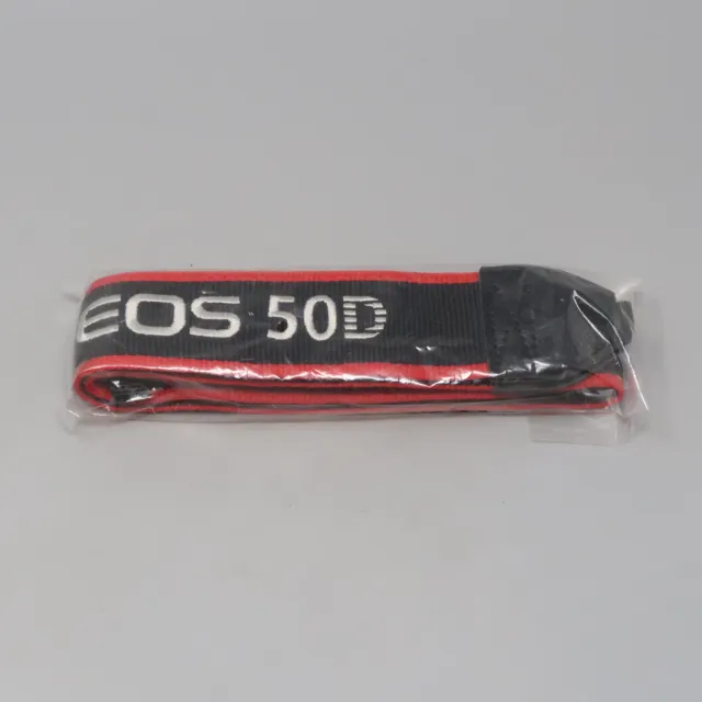 Canon EOS 50D Digital Camera Neck Shoulder Strap Black-Red - Genuine OEM