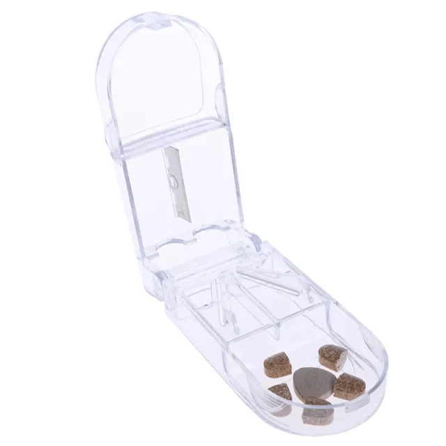 1 Pcs Pill Cutter Splitter Half Storage Compartment Box Medicine Tablet Ho*xd