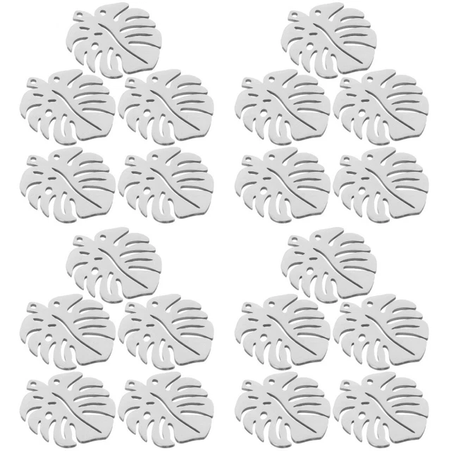 20 Pcs Halsketten-Anhänger Monstera-Blatt-Ornament Hawaiischer Schmuck Material