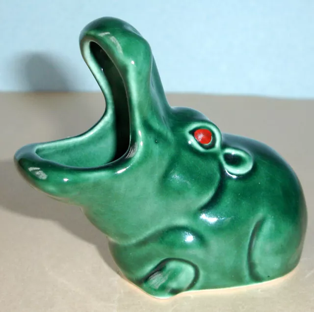 Goebel Green Hippo Collectible Figurine Open Mouth Storage 1972 Vintage 5770108