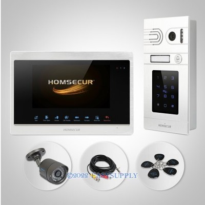 Homsecur 7" Main Libre Kit Interphone Vidéo Entrée Sécurité   Supporter Caméra CCTV 