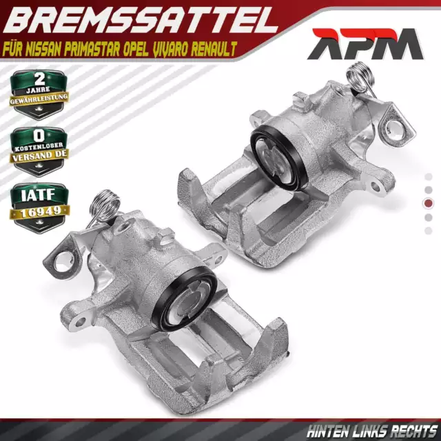 2x Pinza de Freno Trasera / L+R para Nissan Primastar Opel Vivaro Renault Trafic