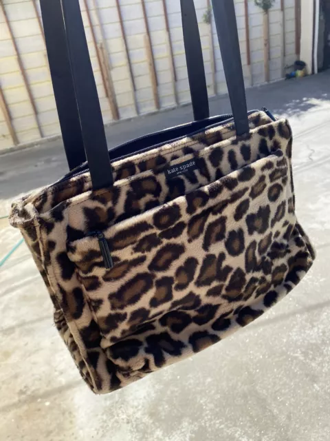 Kate Spade Leopard Print Shoulder Bag, Hand Bag, Purse Cheetah Medium Tote