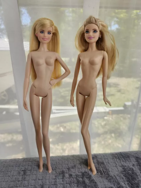 Barbie Model Muse LOT of 2 Dolls, Blonde Birthday Whishes Dolls Nude