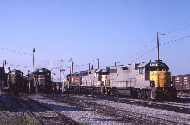 ORIGINAL 1983 KODACHROME RAILROAD SLIDE SBD SEABOARD SYSTEM 4129 ex L&N CSX