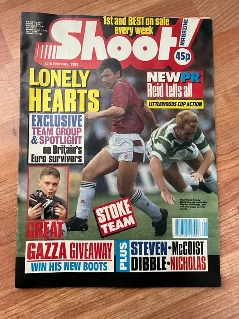 Vintage Shoot! Football Magazine 25Th February 1989 Kenny Black Hearts
