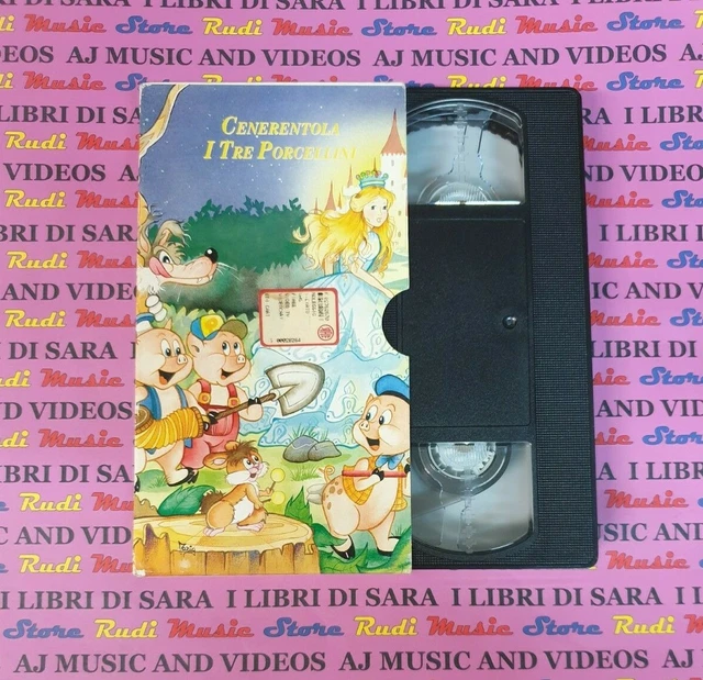 VHS FILM CENERENTOLA I TRE PORCELLINI fiabe video tv videocart (F188