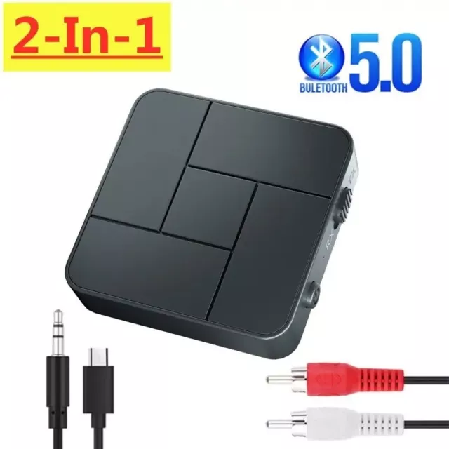 Bluetooth 5.0 Audio Récepteur Émetteur 2 en 1 HIFI adaptateur MP3 RCA Jack AUX