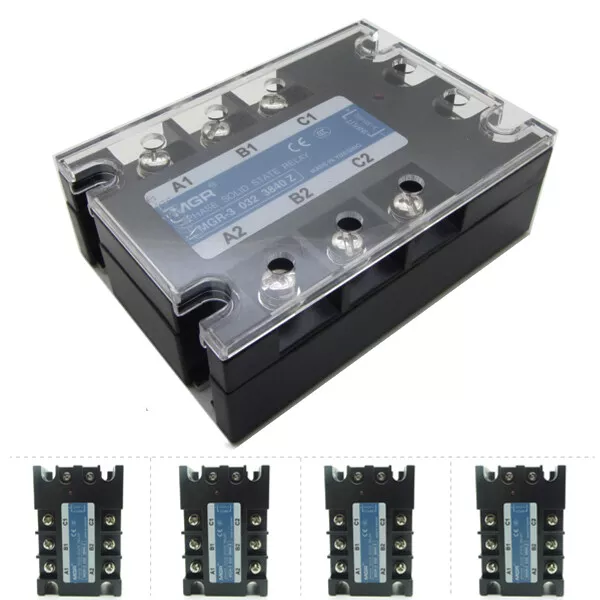 SSR Solid State Relay 3 Phase Motor Start Control 3-32VDC to 24-380VAC