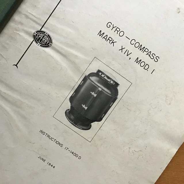 ORIGINAL WW2 AMERICAN Factory Handbook: Sperry Gyro-Compass Mark Xiv ...