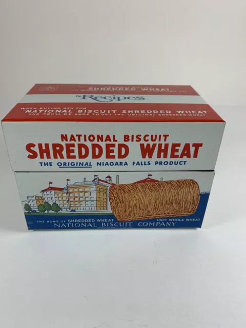 Vintage Recipe Box Nabisco Shredded Wheat 1973