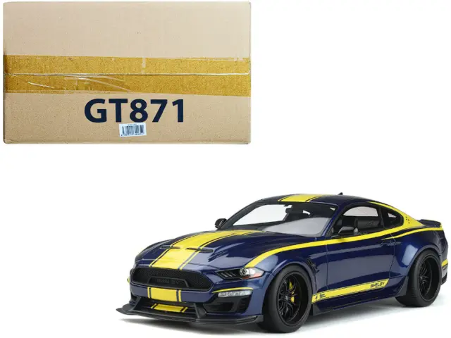 Shelby Mustang Super Snake Coupe 2021 Blue Metallic GT Spirit 1/18 Model Car