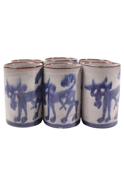 Becher blau Keramik