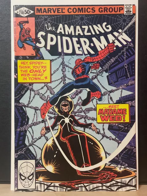 Amazing Spider-Man 210 1st Madame Web Marvel Comic 1980 High Grade