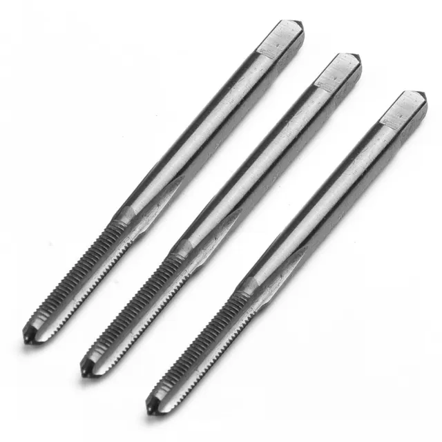 6-48 UNS 3 Flute HSS Tap Kit High Speed Steel 3pcs Metalworking Tool Durable New