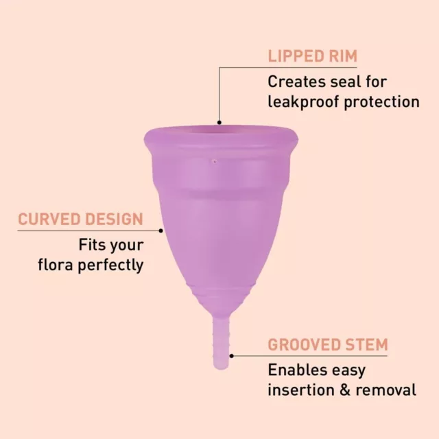 Copa menstrual reutilizable Sirona - Tamaño grande con bolsa, mini lavado... 3