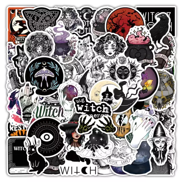 50 Cool Witch Moon Gothic Cartoon Stickers Aesthetic Art Laptop Scrapbook  Decals