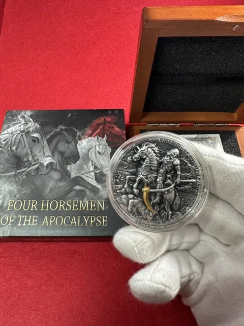 Niue 2021, Pale Horse, Four Horsemen of the Apocalypse, 2oz $5 Silver Coin