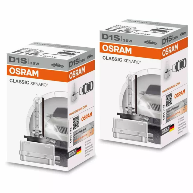 2x Original Osram Xenarc Classic D1s 35W Xenon Brûleur Lampe Ampoule Phares