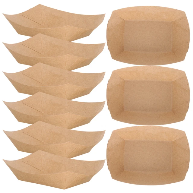 250 Pcs Assiettes En Papier Football Boîte En Papier Kraft Type De Navire