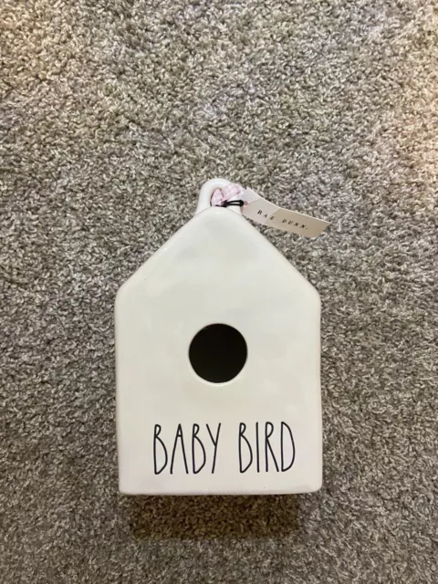 Rae Dunn Baby Bird Ceramic Bird White House Pink Ribbon