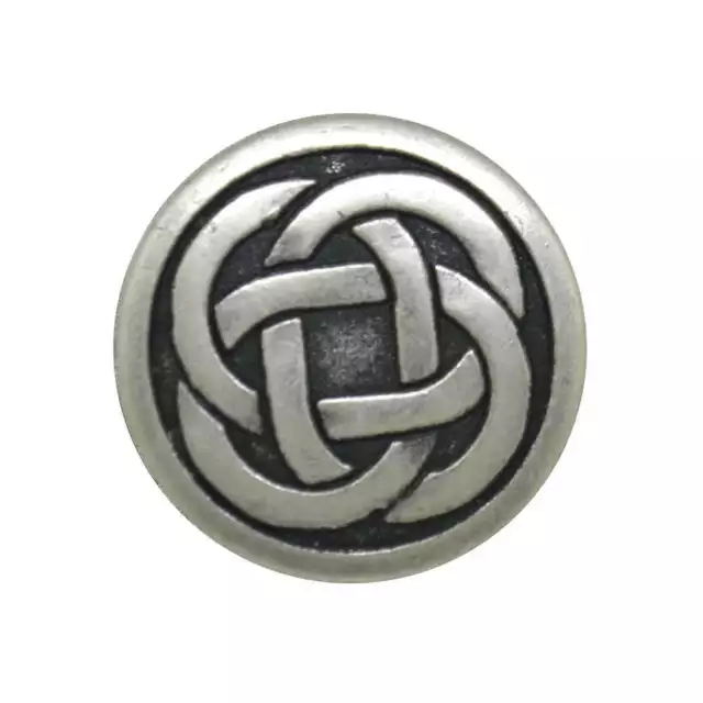 CELTIC KNOT METAL SHANK BUTTONS ANTIQUE SILVER 15mm 19mm 23mm
