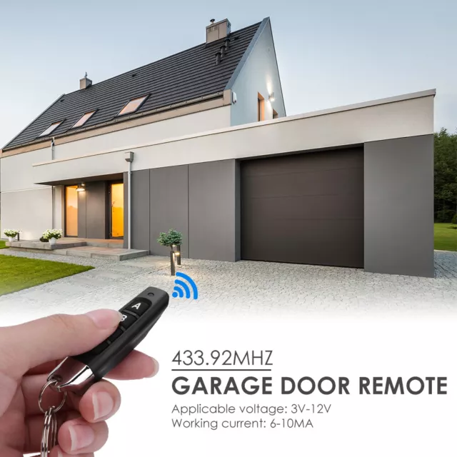 Garage Door Electric Gate Opener Universal Clone Key Fob Controller Wireless 3