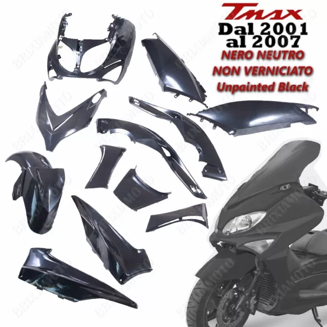 Kit 12 Pezzi Carene T Max Tmax 500 2001/2007 Nero Neutro Carena Versione Sport