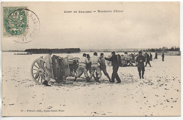 CHALONS SUR MARNE - Marne - CPA 51 - Vie MILITAIRE - le camp - Artillerie Canons
