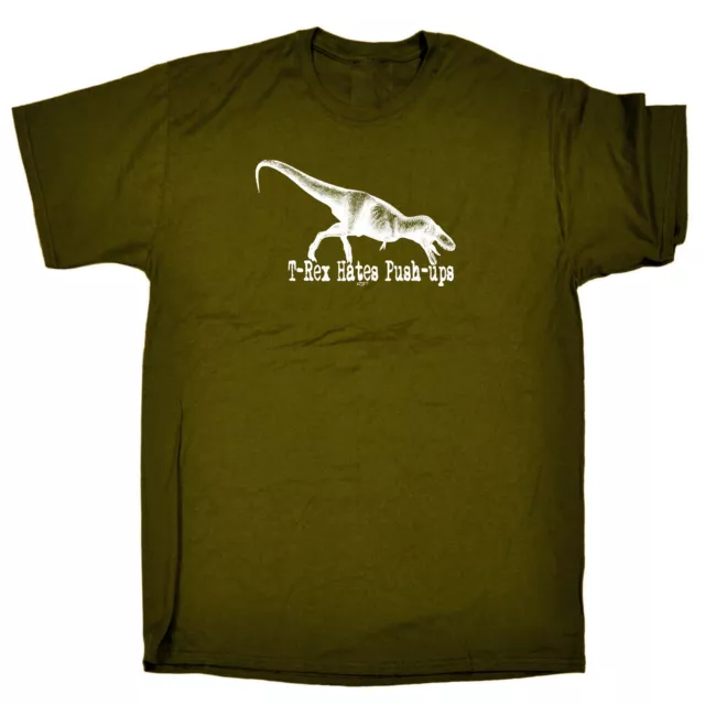 Trex Hates Push Ups Dinosaur - Mens Funny Novelty Shirts T Shirt T-Shirt Tshirts