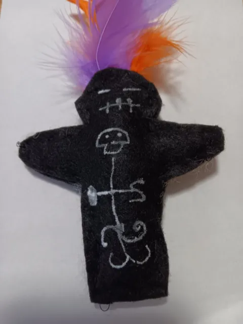 Grave Yard Revenge Curse Voodoo Doll Black Poppet Candle Kit Wicca Pagan Conjure