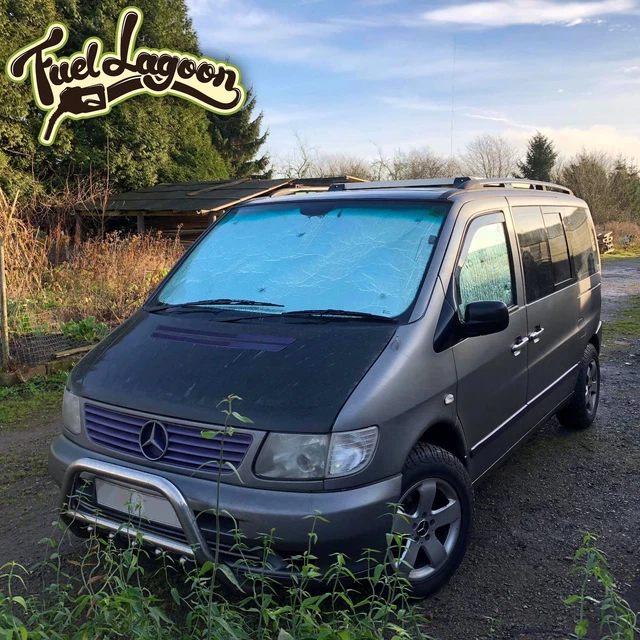 thumbnail image 2 of Fuel Lagoon Deluxe Thermal Window Screens For Mercedes Vito Camper Van – 6pcs Silver Blinds W447 2 of 6