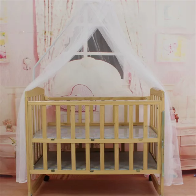 Baby Bed Mosquito Net Mesh Dome Curtain Net for Toddler Crib Cot Canopy F-JCBEL