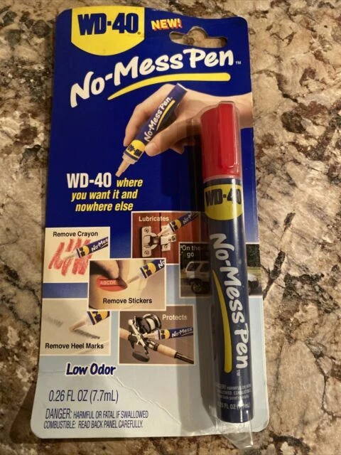 WD-40 No Mess Pen Lubricates Protects Removes 0.26 oz Low Odor