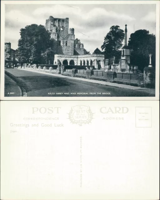 Kelso Abbey And War Memorial From Bridge A 5997 JB White