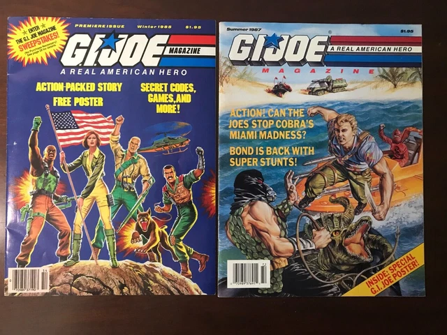 GI G.I. Joe Magazine Lot Premiere Issue Winter 1985 Summer 1987