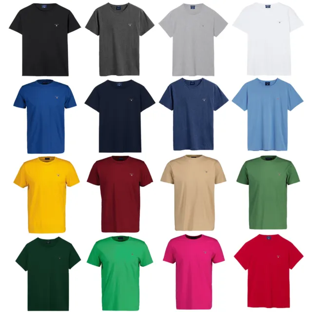 GANT Herren T-Shirt kurzarm - Original T-Shirt, Rundhals, Baumwolle