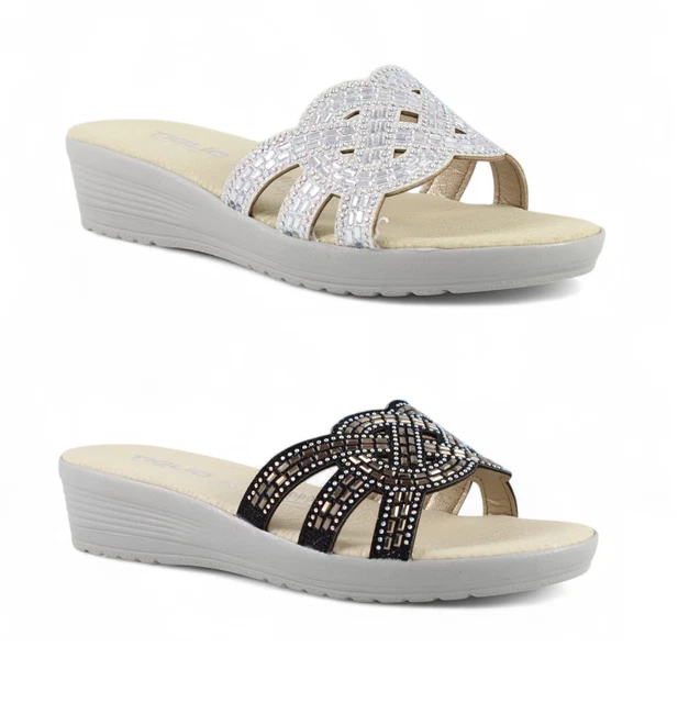 Ciabatte Donna Estive Pantofole Alla Moda Con Decorazione A Conc