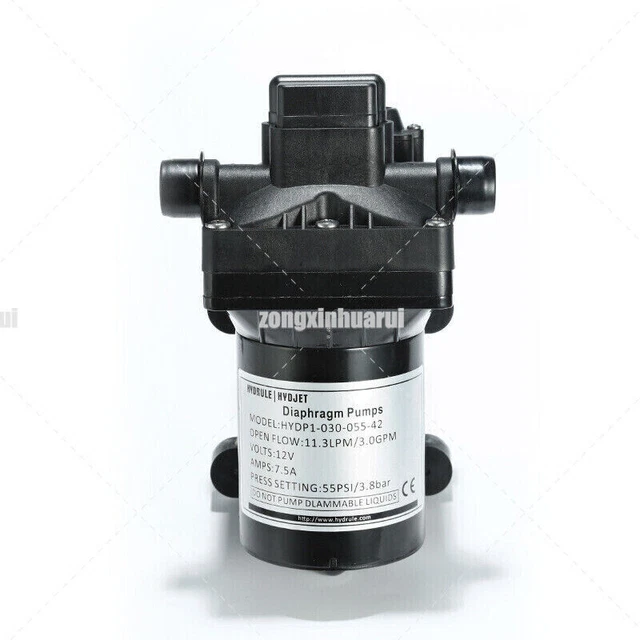 Water Pressure Diaphragm Pump 12V 5.0GPM 55PSI 18.9LPM Self-Priming Pump Boat RV