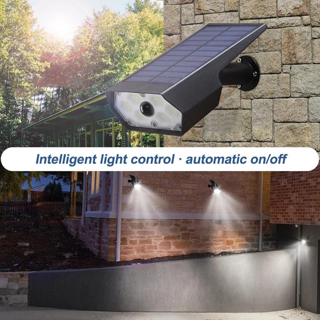 SOLAR WALL MOUNTED Sensor Simulation Surveillance Anti-burglary Light ...