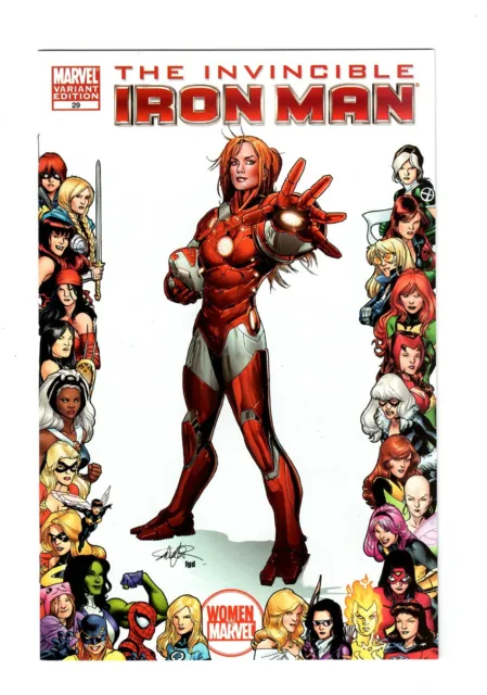 Invincible Iron Man #29 (2010) Salvador Larroca Women of Marvel Variant (NM-)