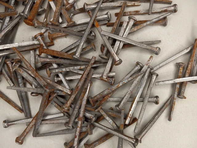 Vintage nails 1  1/2"  rose  round  head 100 count rustic 3