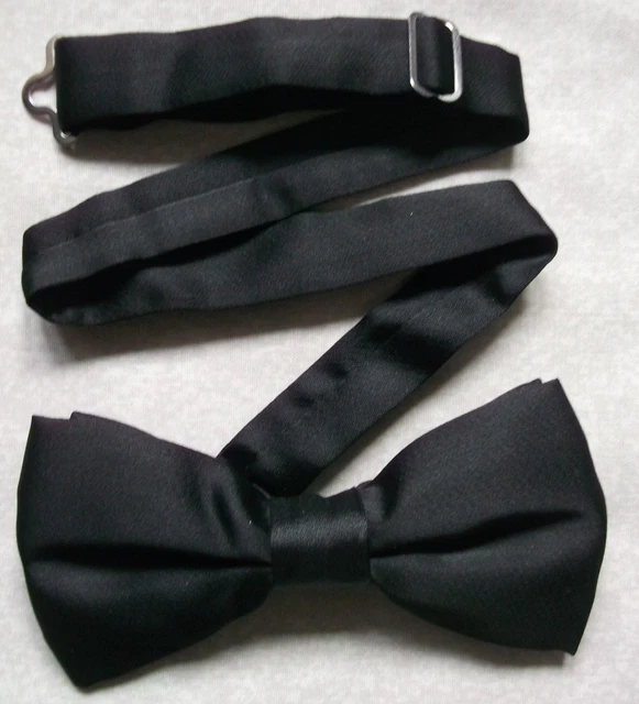Bow Tie Mens Vintage Dickie Bowtie Adjustable Retro BLACK