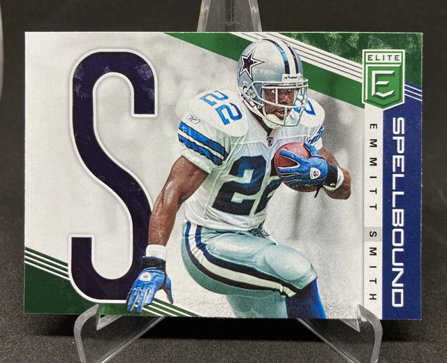 2019 Panini Donruss Elite Emmitt Smith Spellbound Green Foil Dallas Cowboys