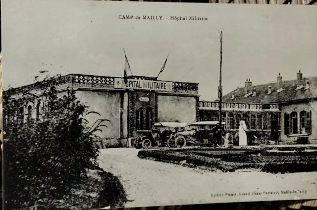 CPA Militaire Hôpital Camp De Mailly Avec Automobiles