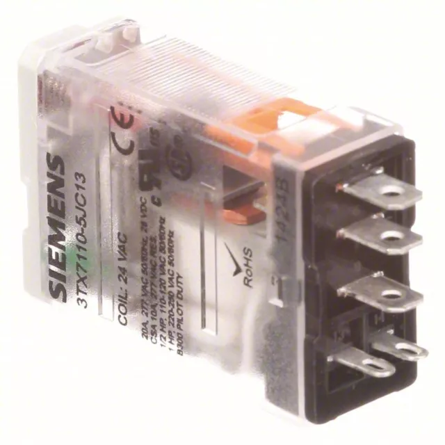 Siemens 3TX7110-5JC13 Plug In Relay, 24V Ac Coil Volts, Square, 5 Pin, SPDT