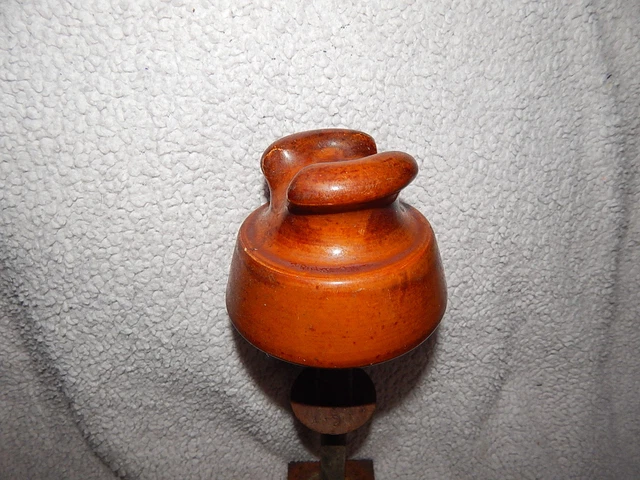 Vintage RARE  Porcelain Saddleback Insulator with Hardware 2