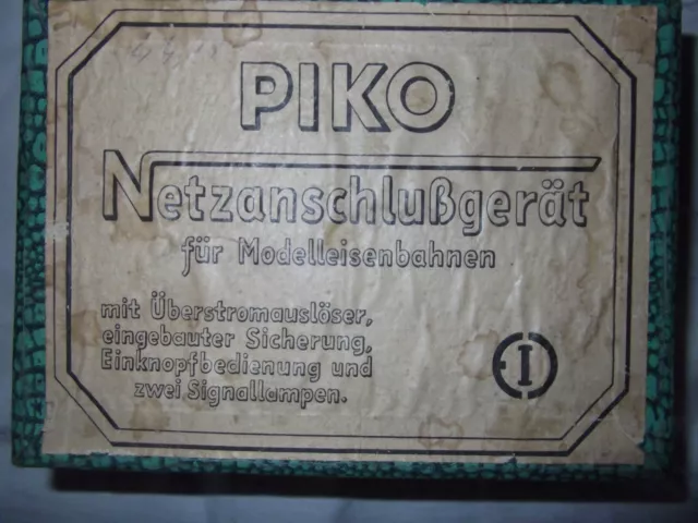 "PIKO" Netzanschlußgerät (Trafo) Modelleisenbahn mit Überstromauslöser ME 002 g