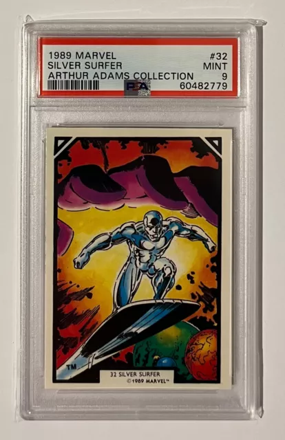 1989 Marvel - Arthur Adams Collection Card - #32 Silver Surfer - Mint - Psa 9